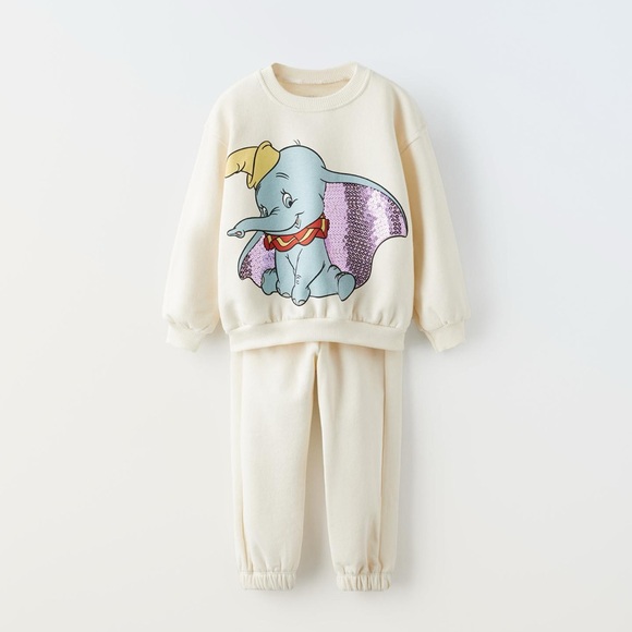 Zara Dumbo Plush Sweatshirt and Sweatpant set - Picture 1 of 11